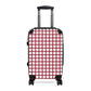 White & Red Gingham Suitcase
