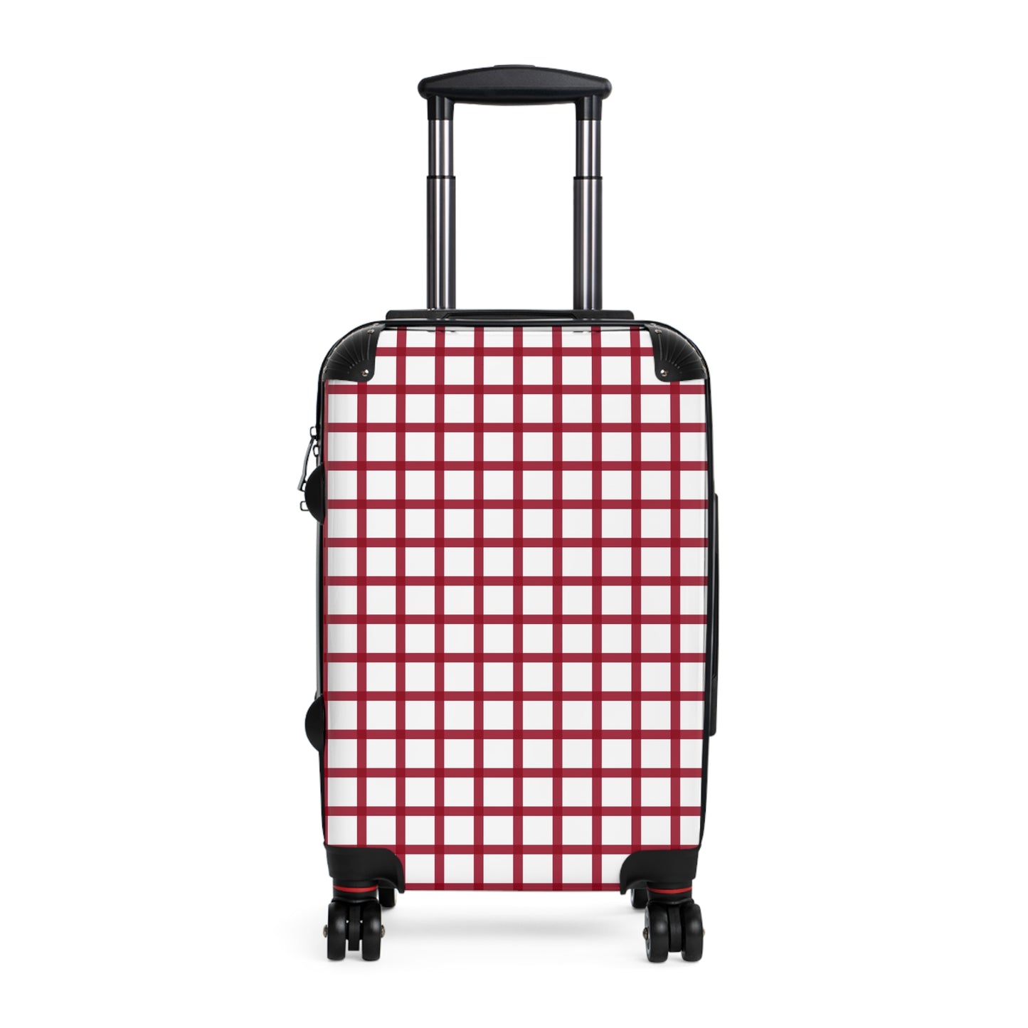 White & Red Gingham Suitcase