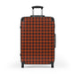 Brown & Orange Gingham Suitcase