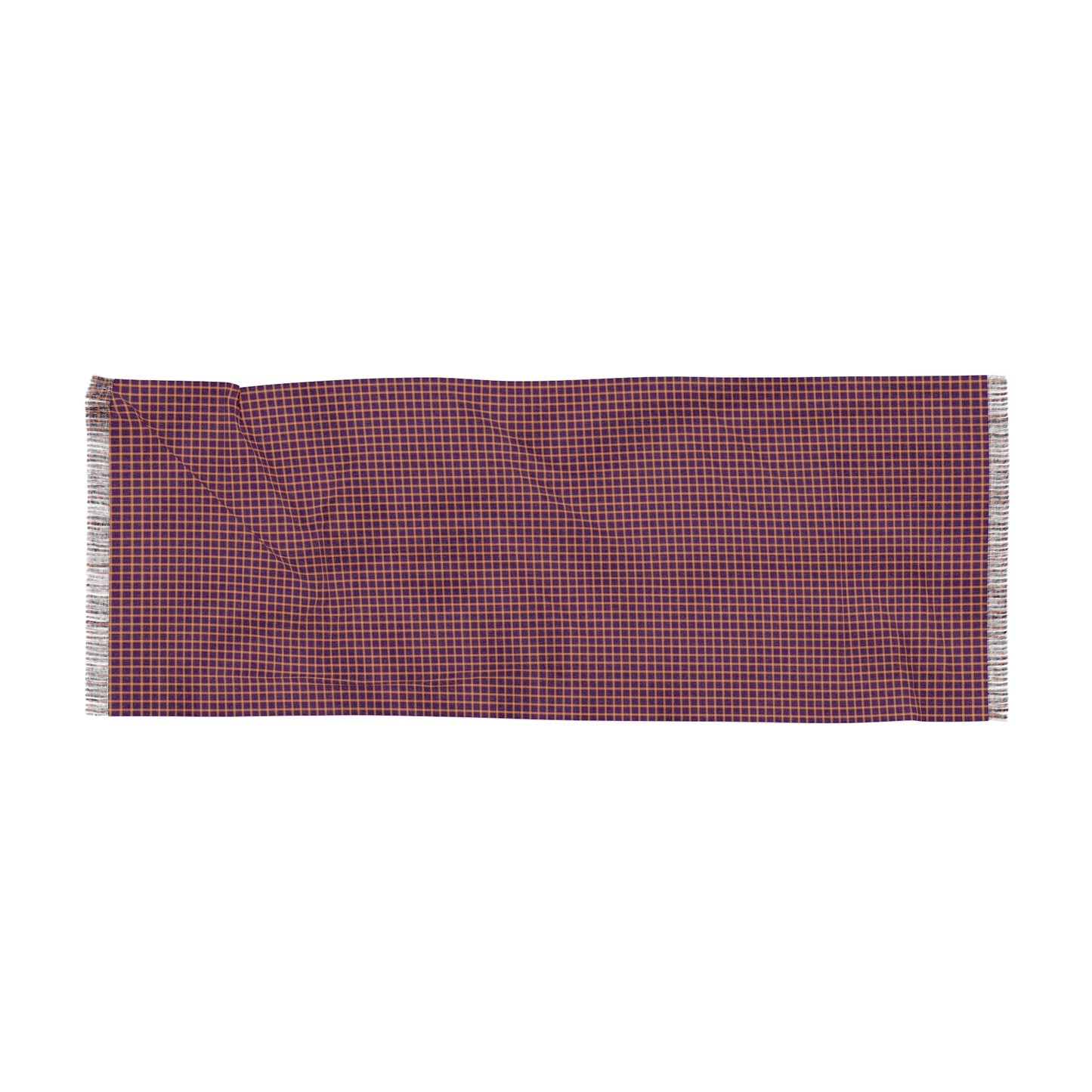 Purple & Gold Gingham Lightweight Scarf