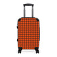 Orange & Brown Gingham Suitcase