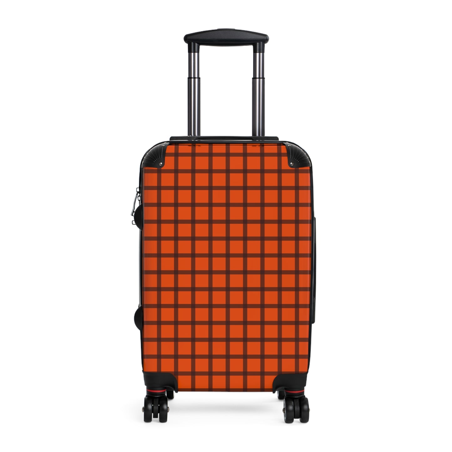 Orange & Brown Gingham Suitcase