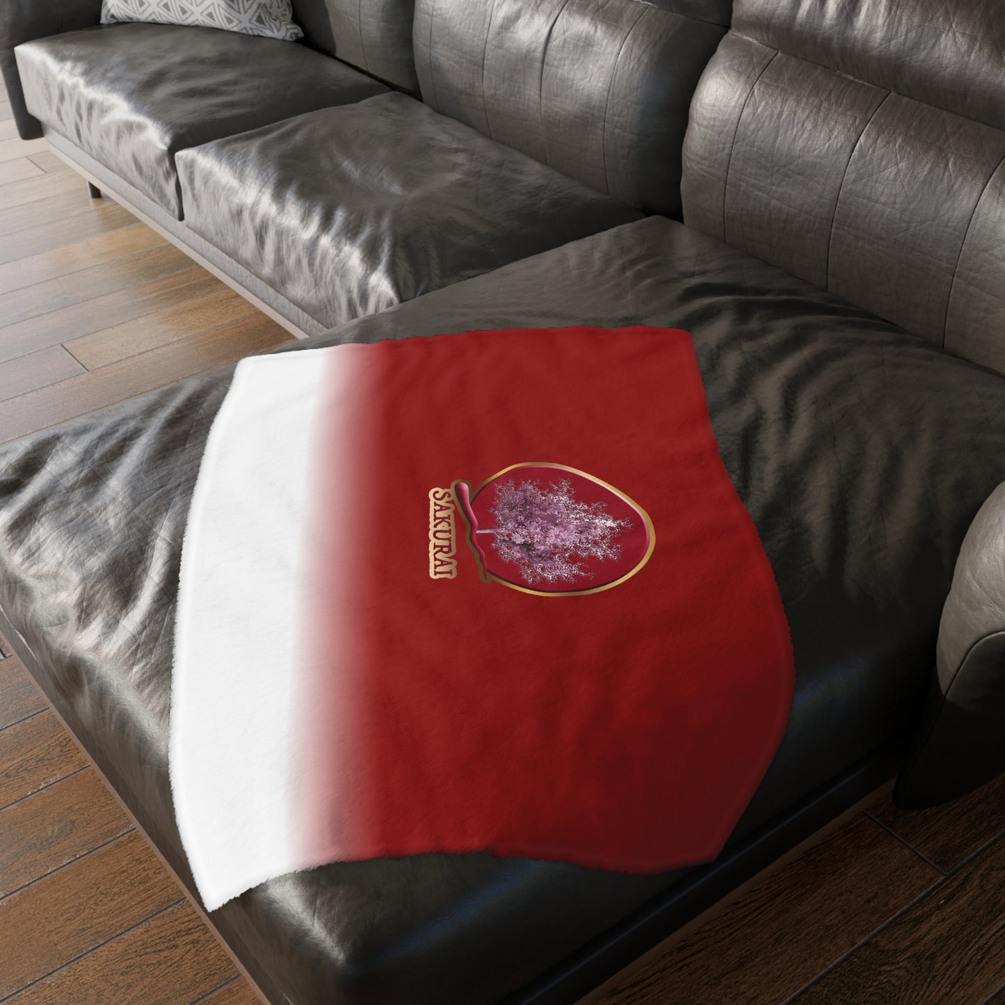 Sakurai Two-Sided Velveteen Microfiber Blanket