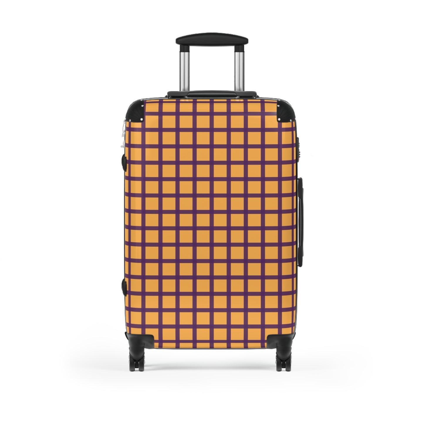 Gold & Purple Gingham Suitcase