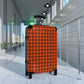 Orange & Brown Gingham Suitcase