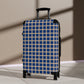 Blue & Tan Gingham Suitcase