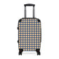 Tan & Blue Gingham Suitcase