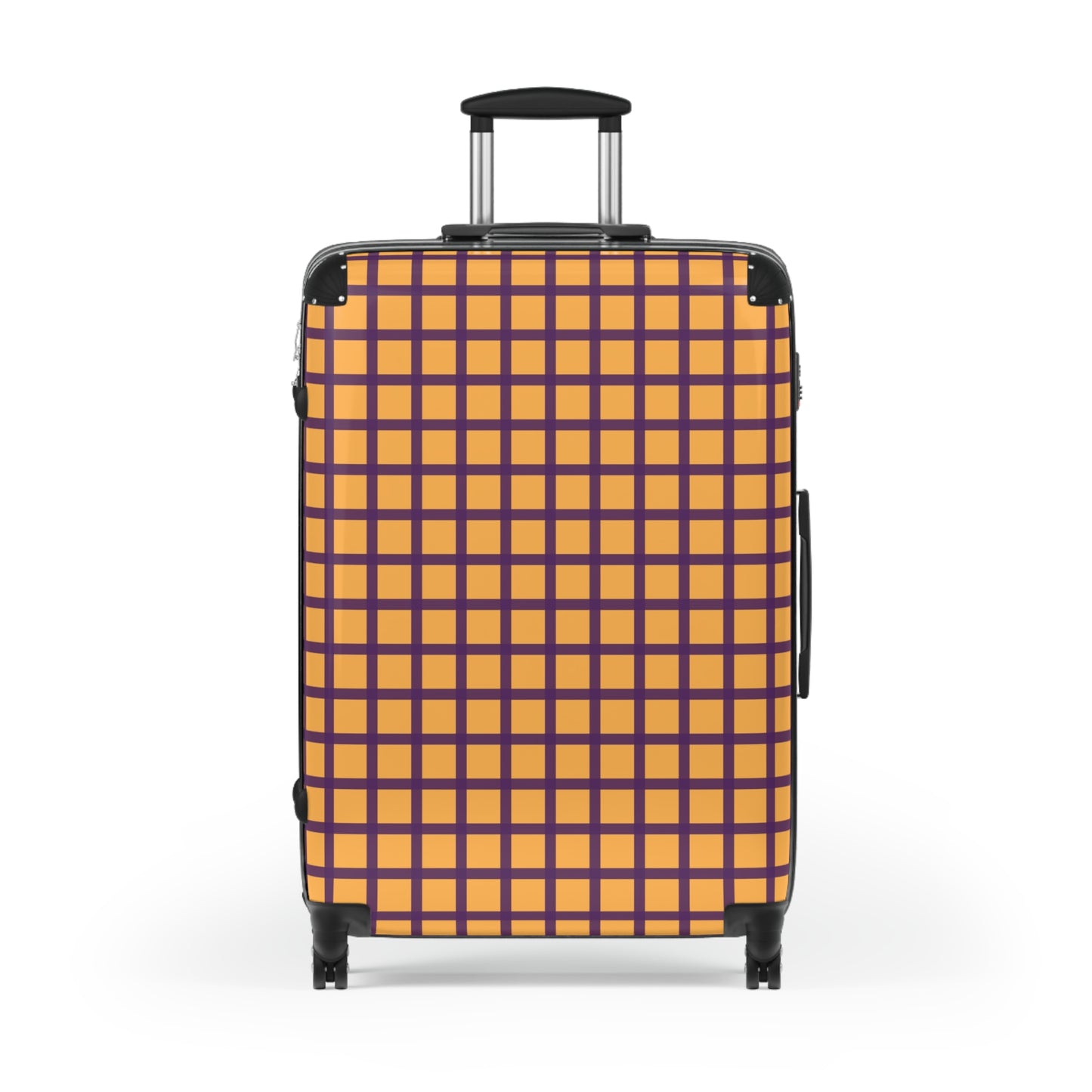 Gold & Purple Gingham Suitcase