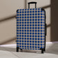 Blue & Tan Gingham Suitcase