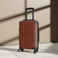 Brown & Orange Gingham Suitcase