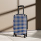 Blue & Tan Gingham Suitcase