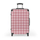 White & Red Gingham Suitcase