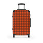 Orange & Brown Gingham Suitcase