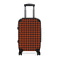 Brown & Orange Gingham Suitcase