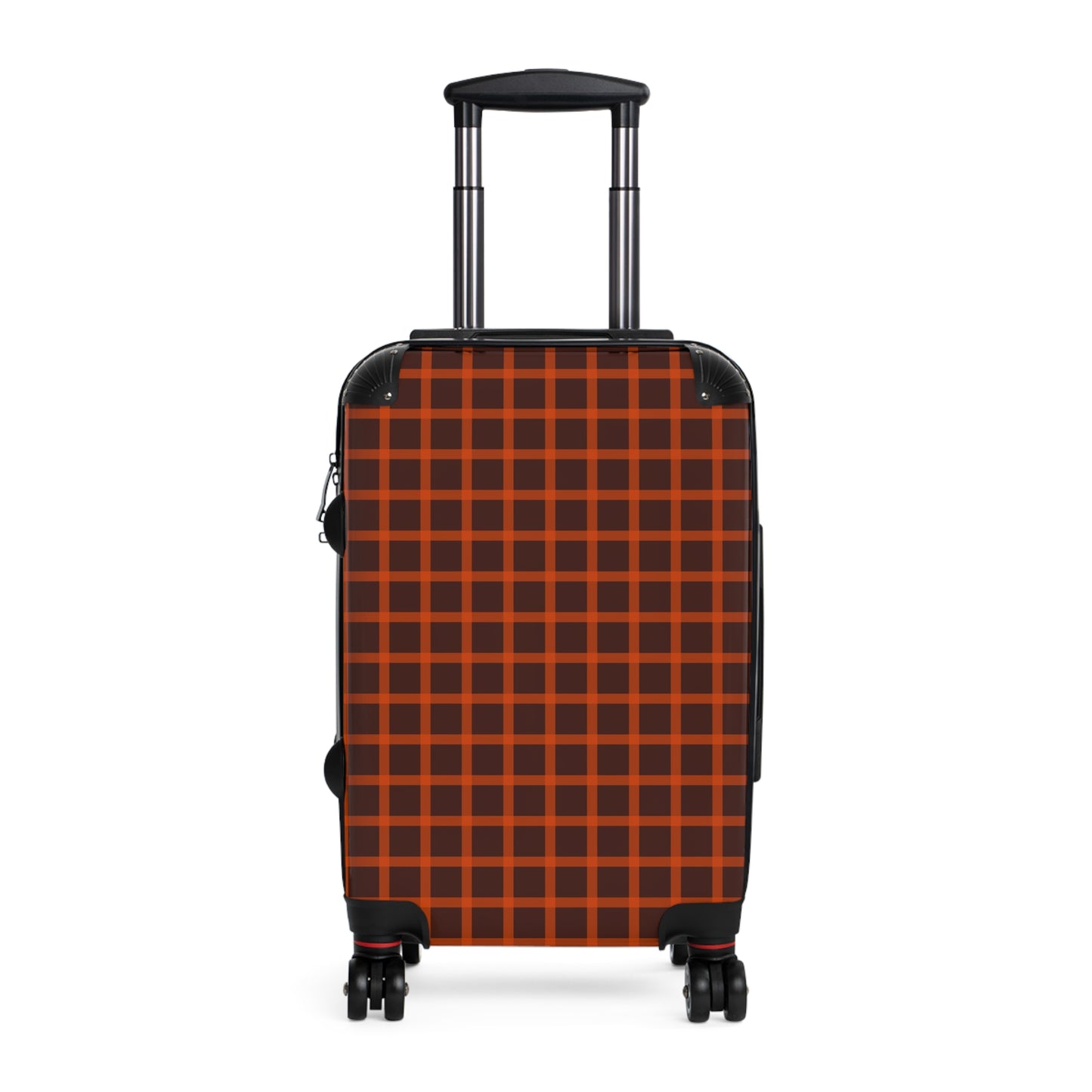 Brown & Orange Gingham Suitcase