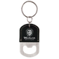 Oval Leatherette Bottle Opener Keychain
