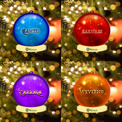 2D Acrylic Crystal Ball Ornament