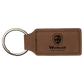 Rectangle Leatherette Keychain