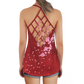 Flowery Crisscross Back Tank Top