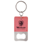 Rectangle Leatherette Bottle Opener Keychain