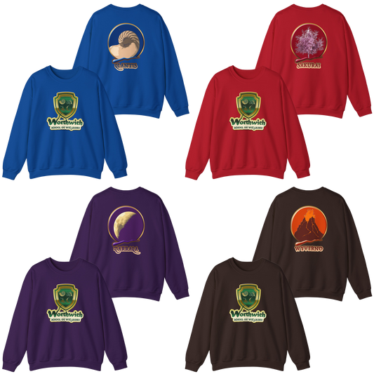 Worthwich Unisex Pullover Crewneck Sweatshirt Gildan 18000