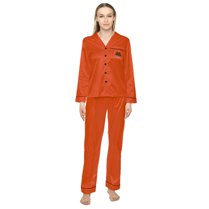 Wyverno Women's Satin Pajamas Set