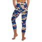 Blue Camo Yoga Capri Leggings