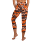 Orange Camo Yoga Capri Leggings