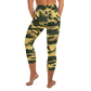 Green Camo Yoga Capri Leggings
