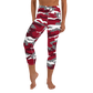 Red Camo Yoga Capri Leggings