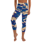 Blue Camo Yoga Capri Leggings