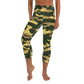 Green Camo Yoga Capri Leggings