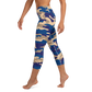 Blue Camo Yoga Capri Leggings