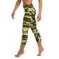 Green Camo Yoga Capri Leggings
