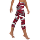 Red Camo Yoga Capri Leggings