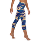 Blue Camo Yoga Capri Leggings
