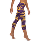 Purple Camo Yoga Capri Leggings
