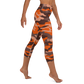 Orange Camo Yoga Capri Leggings