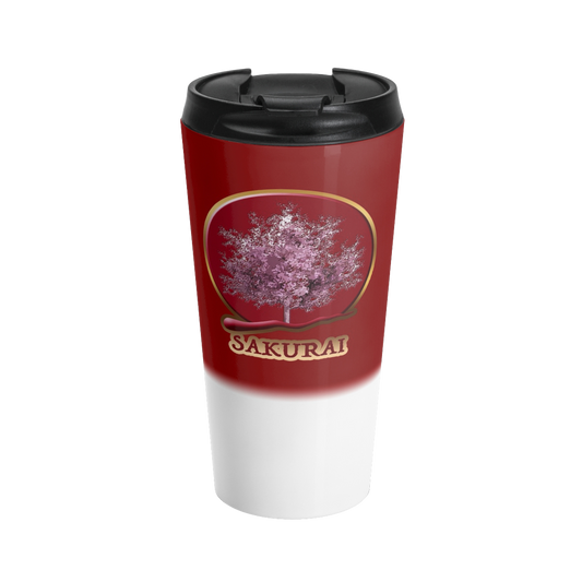 Sakurai Stainless Steel Travel Mug 15oz w/ Flip-top Lid