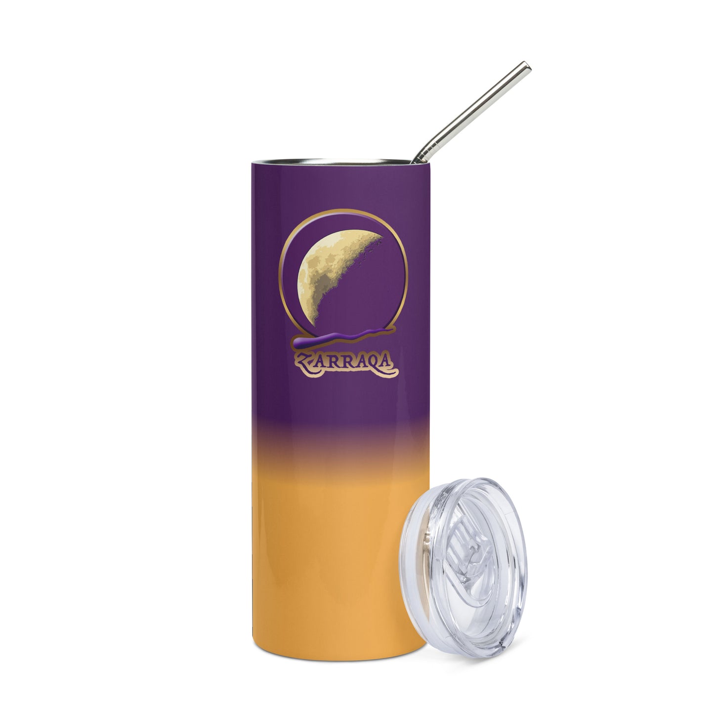 Zarraqa Skinny Tumbler with Metal Straw