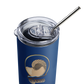 Qlantis Skinny Tumbler with Metal Straw