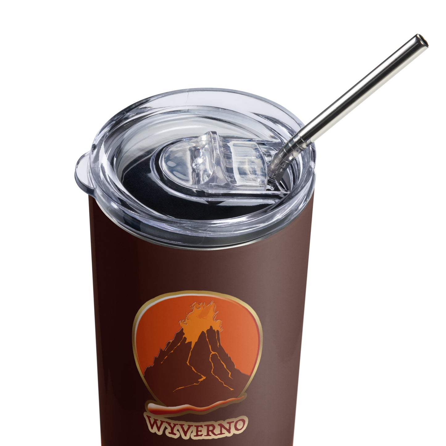 Wyverno Skinny Tumbler with Metal Straw