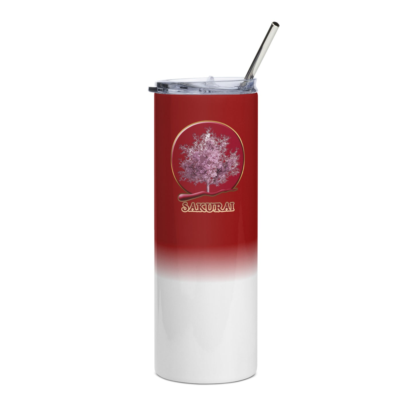 Sakurai Skinny Tumbler with Metal Straw