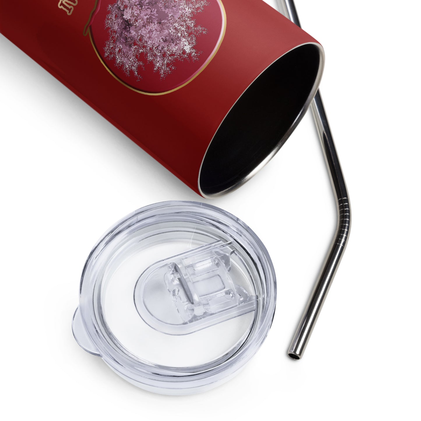 Sakurai Skinny Tumbler with Metal Straw