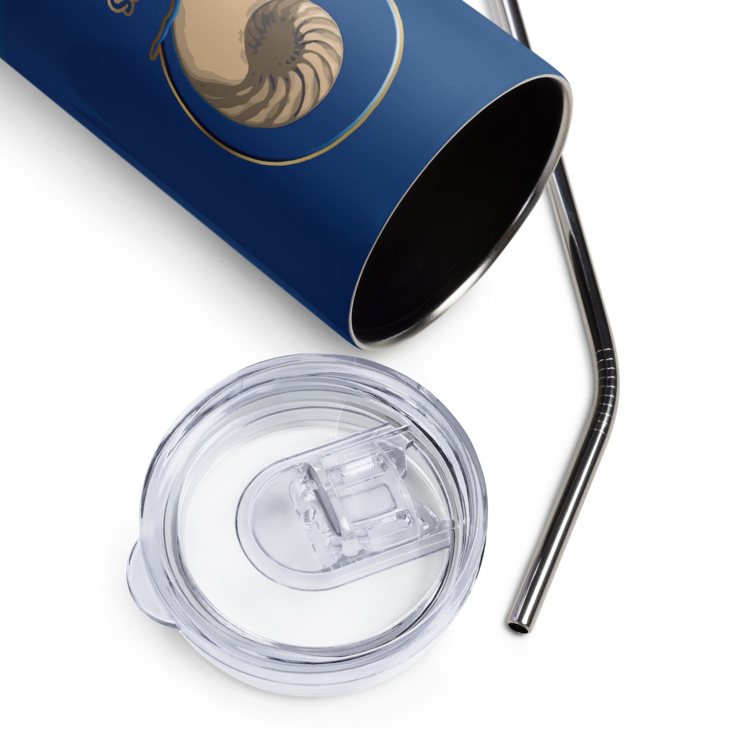 Qlantis Skinny Tumbler with Metal Straw