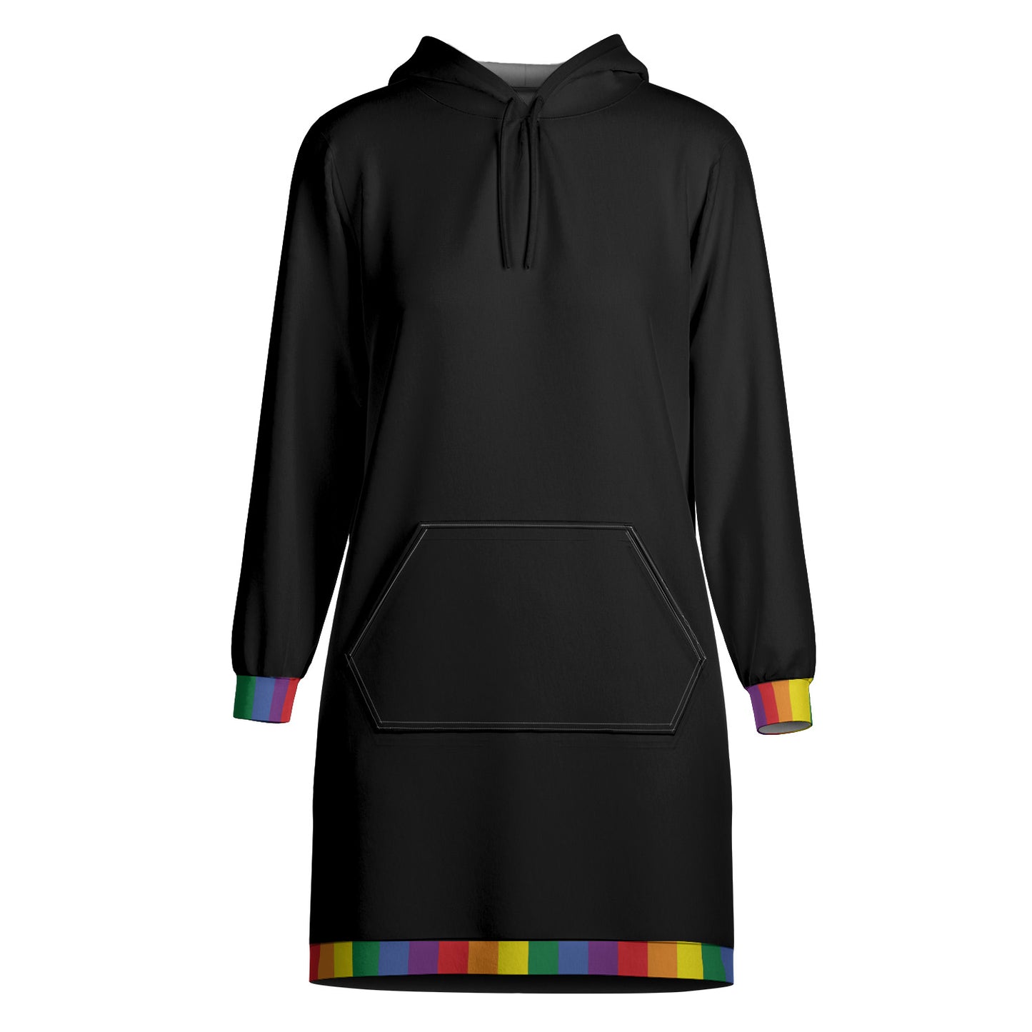 Pride Hoodie Dress black Womens Hoodie Dress