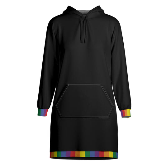 Pride Hoodie Dress black Womens Hoodie Dress