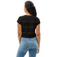 Classic Pride spaced graphite stripes black crop tee