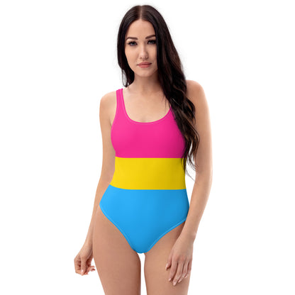 Pansexual Pride Flag One-Piece Swimsuit