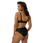 Classic Pride Stripes black recycled high-waisted bikini